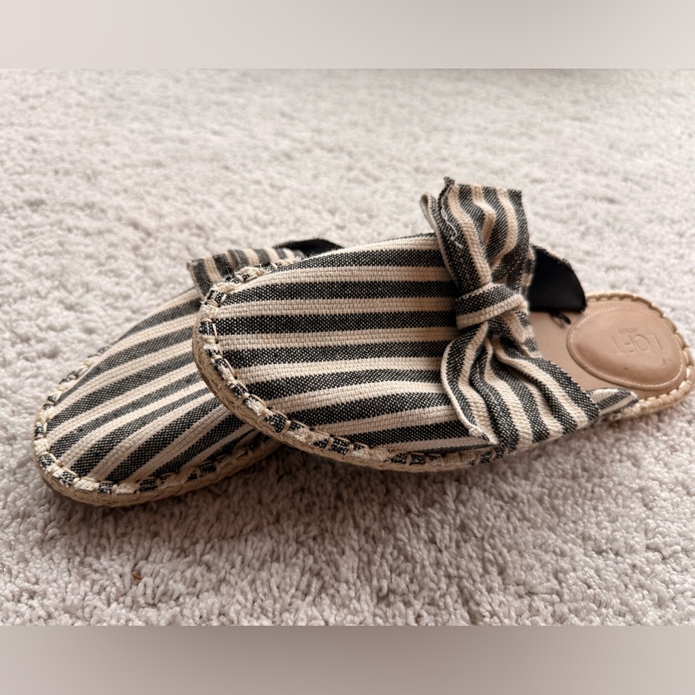 Loft Canvas Striped Slides on Mules Size 10 - Picture 6 of 7